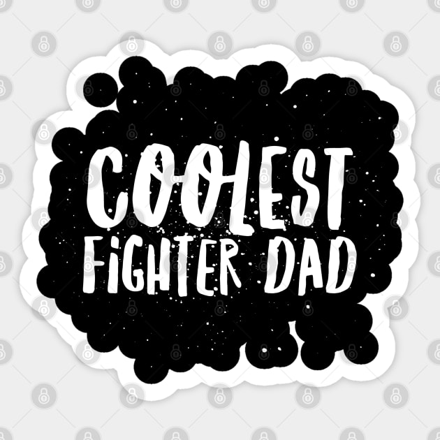 Boxing Coolest Fighter Dad Sticker by coloringiship